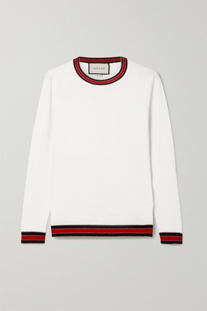 Ivory Striped wool sweater | Gucci | NET-A-PORTER