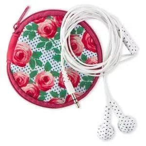 Pretty and Preppy Rose Earbuds With Case