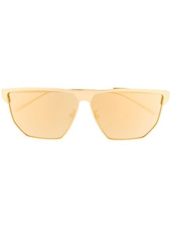 Bottega Veneta Eyewear geometric frame sunglasses yellow & metallic 640230V4450 - Farfetch