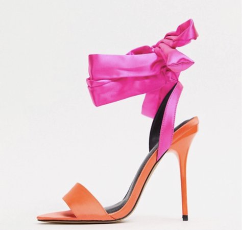 orange pink heels