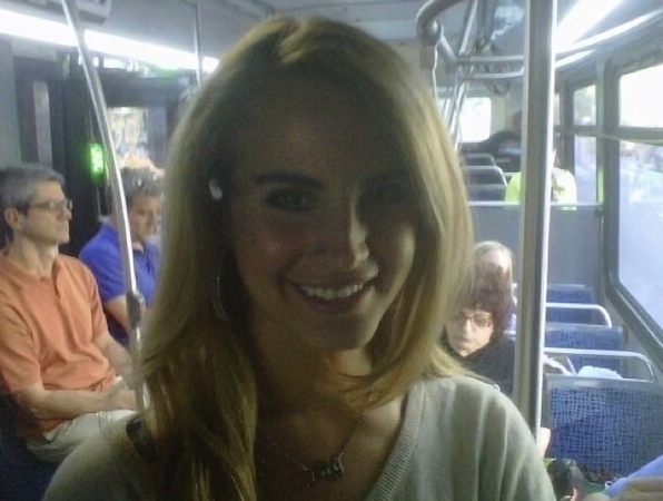 Lana on the bus
