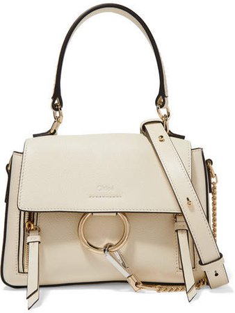 Faye Day Mini Textured-leather Shoulder Bag - Off-white