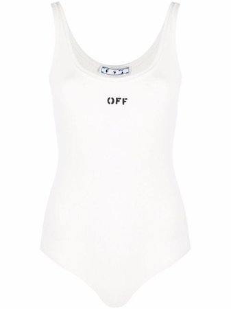 Off-White Body De Canalé Con Logo - Farfetch