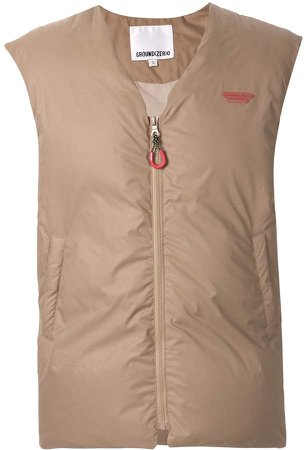 zip-front padded gilet