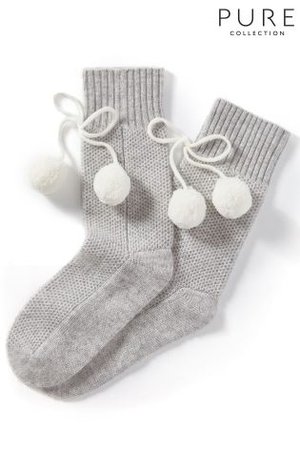 Buy Pure Collection Grey Toccato Lounge Socks from the Next UK online shop