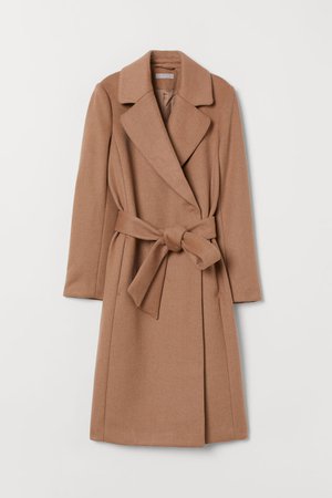 Wool-blend Coat - Dark beige - Ladies | H&M US