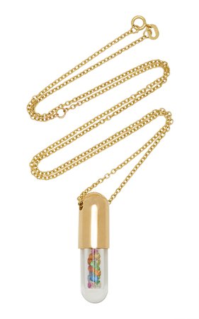 9K Gold, Sapphire, Garnet, Tsavorite, And Diamond Necklace by Robinson Pelham | Moda Operandi