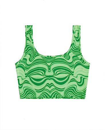 SOLY HUX Women's Graphic Print Spaghetti Strap Casual Summer Workout Cami Crop Tank Tops Allover Print Green XL at Amazon Women’s Clothing store