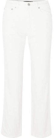 Adaptation - Slouch Cropped Mid-rise Straight-leg Jeans - White