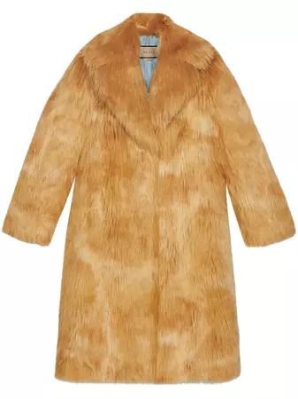 Gucci faux-fur Long Coat - Farfetch