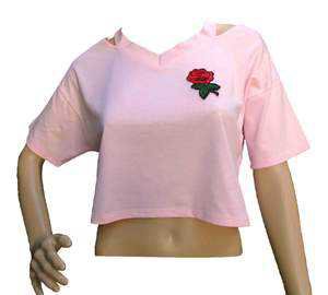 Bubble Gum Pink Rose Crop Top – Graeme Alden Clothing