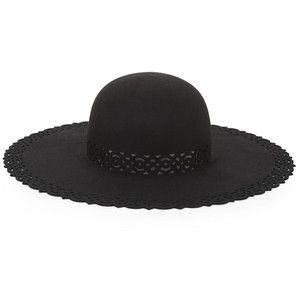 Laced Black Flat Hat