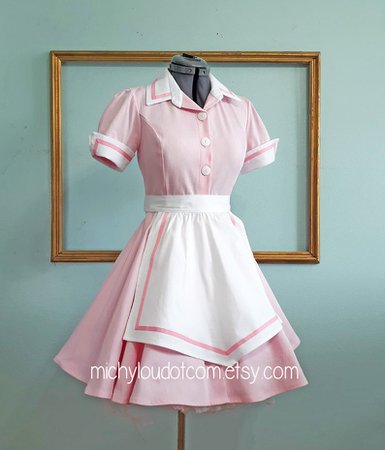 Waitress barbie costume pink retro waitress costume life | Etsy