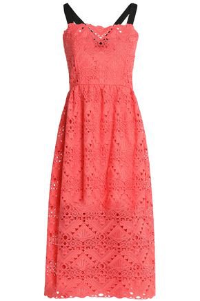 Grosgrain-trimmed crocheted midi dress | PERSEVERANCE | Sale up to 70% off | THE OUTNET