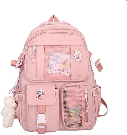 cute pink backpack