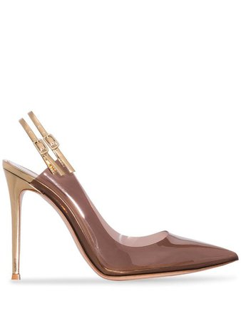 Gianvito Rossi double slingback 105mm pumps $795 - Shop AW19 Online - Fast Delivery, Price