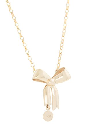 gold bow necklace - Google Search