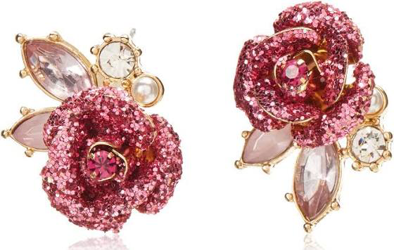 Betsey Johnson Jewelry | Betsy Johnson Rose Earrings | Color: Pink | Size: Os | Ashely36's Closet