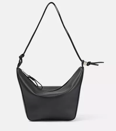 Hammock Mini Leather Shoulder Bag in Black - Loewe | Mytheresa