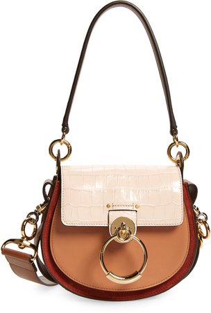 Small Tess Colorblock Leather Shoulder Bag