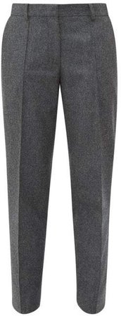 Roxane Felted Wool Tapered Trousers - Womens - Grey