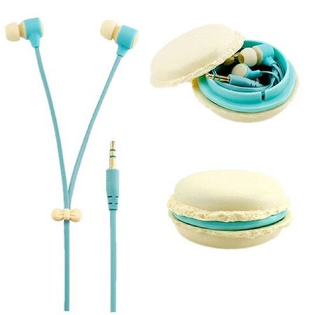 Blue Macaron Earbuds