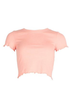 Lettuce Hem T-Shirt | boohoo pink
