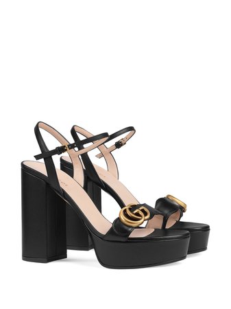 Shop Gucci Platform sandal with Double G with Express Delivery - FARFETCH