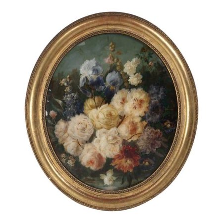 vintage oil paintings flowers