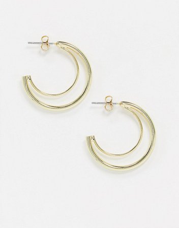 & Other Stories cut-out hoop earrings in gold | ASOS
