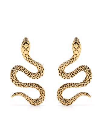 Alberta Ferretti snake drop earrings - FARFETCH