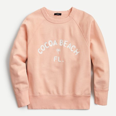 J.Crew: Garment-dyed Cocoa Beach Sweatshirt For Women