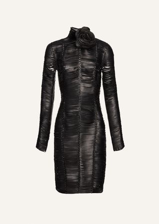 Braided leather dress in black | Magda Butrym