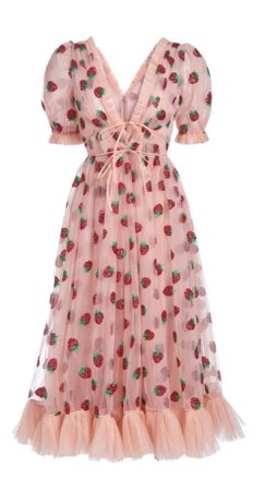 Lirika Matoshi™️ New York — Strawberry Midi Dress ($490.00)