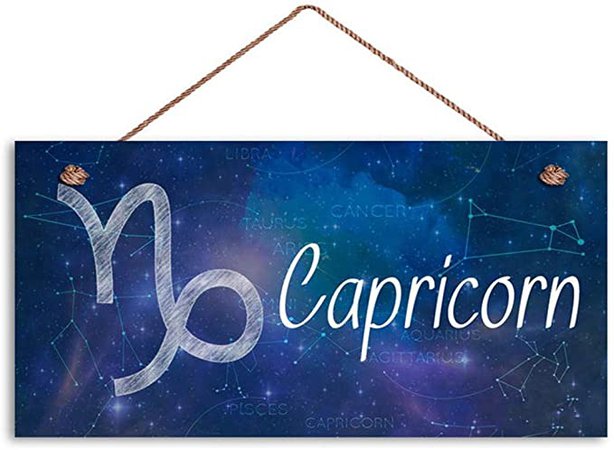 Amazon.com: INNAPER Capricorn Sign, Zodiac Sign, Constellation Wall Art, Galaxy Style, 6" x 12" Sign, Housewarming Gift, Party Gift, Signs(W9138): Home & Kitchen