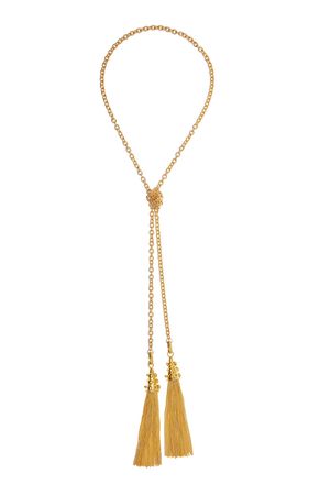 2 Pompons 22k Gold-Plated Necklace By Sylvia Toledano | Moda Operandi