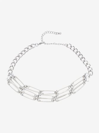 *clipped by @luci-her* Safety Pin Layered Choker