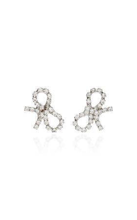 The Romy Silver Crystal Earrings By Jennifer Behr | Moda Operandi