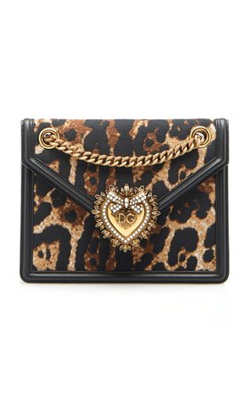 Embellished Printed Leather Shoulder Bag by Dolce & Gabbana | Moda Operandi