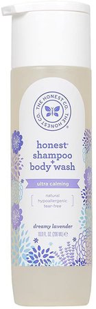 Amazon.com: The Honest Company Truly Calming Lavender Shampoo + Body Wash Tear Free Baby Shampoo + Body Wash Naturally Derived Ingredients Sulfate & Paraben Free Baby Wash 10 Fl Oz (Pack of 1): Health & Personal Care