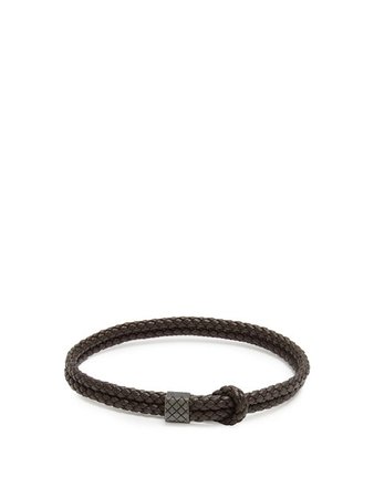 Double Intrecciato-woven leather bracelet | Bottega Veneta | MATCHESFASHION.COM UK