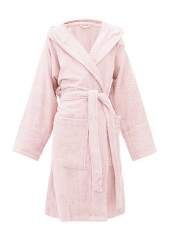 TEKLA  Hooded cotton-terry bathrobe