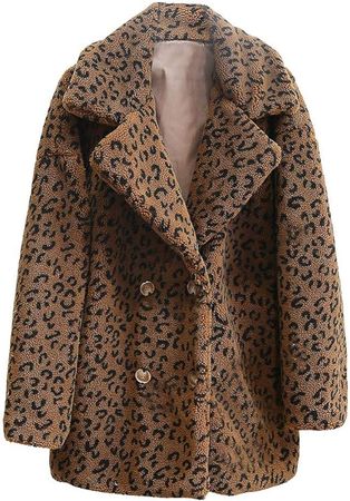 Winter Sale Women Warm Thick Fleece Jacket Solid Overcoat Outercoat Cardigan Faux Fur Coat at Amazon Women's Coats Shop