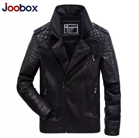 JOOBOX Motorcycle Biker Leather Jacket Men Casual Zipper Jacket Vintage Design PU Leather Jacket Male Coat Casaco Masculino-in Faux Leather Coats from Men's Clothing on Aliexpress.com | Alibaba Group