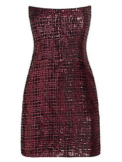 Michelle Mason Sequined Corset Dress