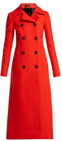 Kwaidan Editions - Double Breasted Wool Coat - Womens - Red