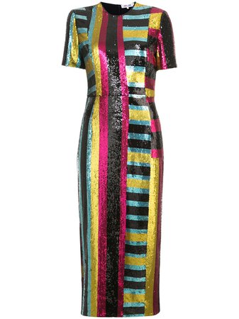 DVF Diane Von Furstenberg Short-sleeve Sequin Dress - Farfetch