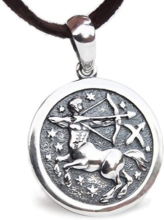 Sagittarius Zodiac Pendant 925 Sterling Silver (Sagittarius Nov 22 - Dec 21)