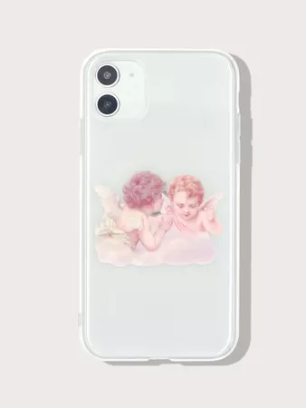 shein Angel Pattern Clear IPhone Case - Google Search