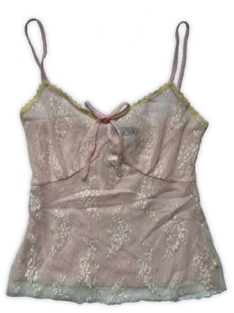 pink and green lace cami